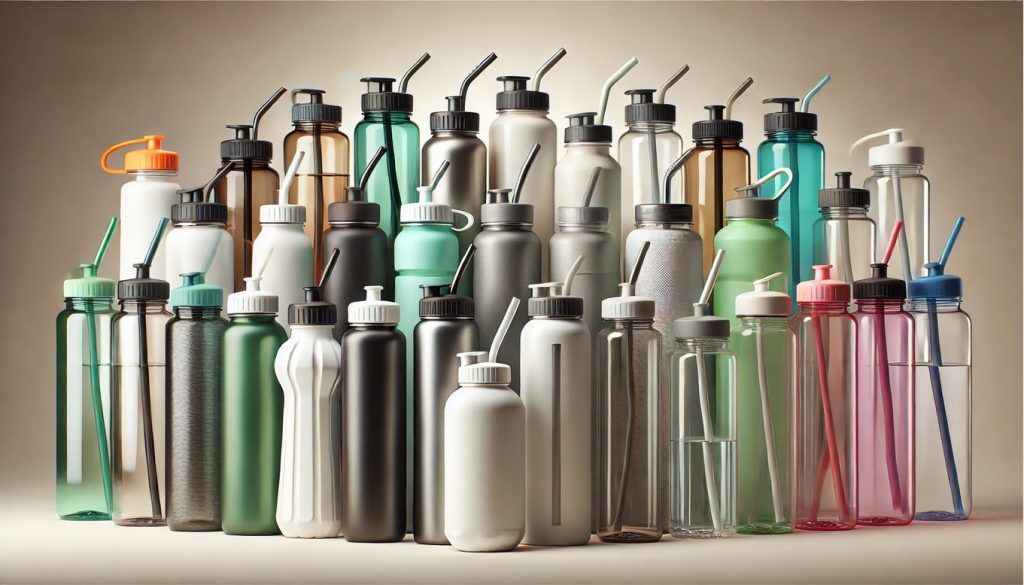 Straw-Cap Sports Bottles